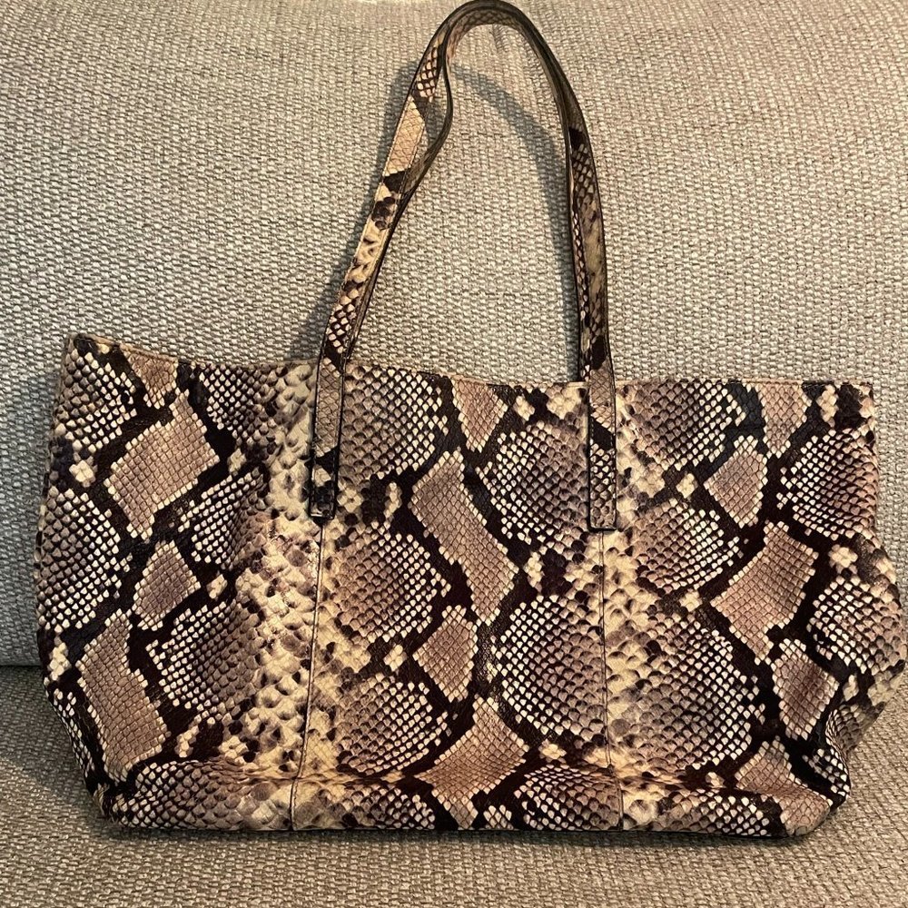 Hobbs Danby 100% Leather Python Tote Bag - image 1